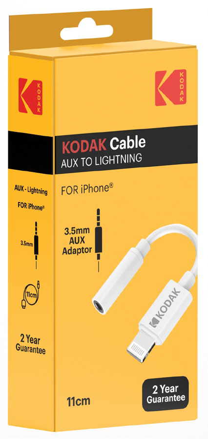 KODAK İPHONE İÇİN AUX - LİGHTNİNG KABLO - 11 CM