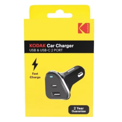 KODAK DUAL PORT ARAÇ ŞARJ CİHAZI