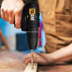 CAT DX1160 12Volt/2.0Ah Li-ion Çift Akülü Kömürsüz Profesyonel Şarjlı Darbeli Matkap + DA01901 32 Parça Aksesuar Seti