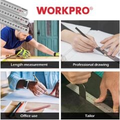 WORKPRO WP265001 30CM/12’’ Paslanmaz Çelik Cetvel