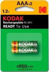 650M-Aaa-2 Kodak 2 Adet 650 Mah Ni-Mh İnce Pil