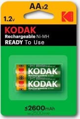 2600M-Aa-2 Kodak 2 Adet 2600 Mah Ni-Mh Kalem Pil