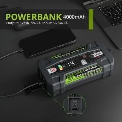 Lokithor J2250PRO 12V 2250Amp LiFePO4 Akıllı Akü Takviye + Powerbank + Led Lamba
