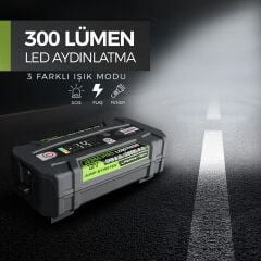 Lokithor J2250PRO 12V 2250Amp LiFePO4 Akıllı Akü Takviye + Powerbank + Led Lamba