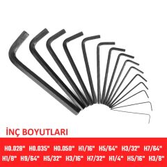 WORKPRO WP222018 30 Parça Uzun Boy CR-V Metrik/İnç Profesyonel Allen Anahtar Takımı