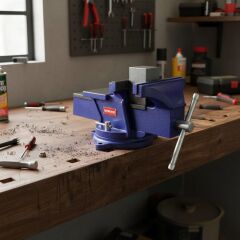 WORKPRO WP233005 100mm 360° Döner Tabanlı Örslü Profesyonel Tezgâh Mengene