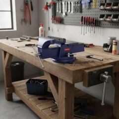 WORKPRO WP233005 100mm 360° Döner Tabanlı Örslü Profesyonel Tezgâh Mengene