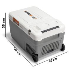 Worx WX876.9 12/24/220Volt 22Litre Kompresörlü Outdoor Oto Buzdolabı (Akü Dahil Değildir)