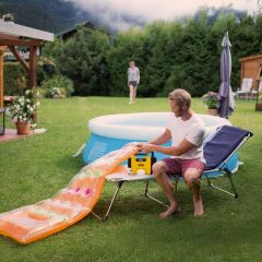 STANLEY SXVI02001A 12V/18V 2Ah Li-ion Şarjlı 160 PSI Dijital Göstergeli Lastik&Yatak Şişirme Pompası+Araç Süpürgesi