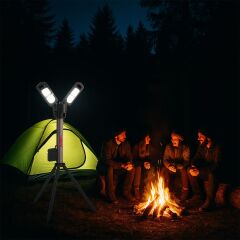 Kress KUF09.9 20Volt 2000/4500 Lümen Profesyonel Kule Tipi Teleskopik Katlanabilir LED Projektör (Akü Dahil Değildir)