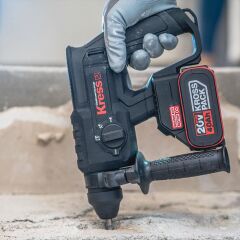 Kress KU390.4 20Volt 4.0Ah. 2.0J Li-ion Çift Akülü Şarjlı Kömürsüz Profesyonel SDS-Plus Pnömatik Kırıcı/Delici