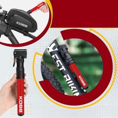 KOBB KB2203 87 PSI Bisiklet Lastik Şişirme Taşınabilir Mini El Pompası + Bisiklet Montaj Aparatı