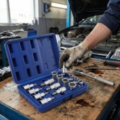 WORKPRO WP202596 1/2'’ CR-V 16 Parça Ağır Hizmet Torx Lokma Soketi / Ucu