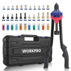 WORKPRO WP200532 400mm INC/MM Ağır Hizmet Kollu Somun Perçinleme Tabancası + 185 Adet Perçin