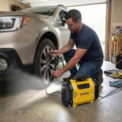 STANLEY SXIF3501 12Volt/220Volt 150 PSI Dijital Basınç Göstergeli Lastik & Yatak Şişirme Pompası + Led Lamba