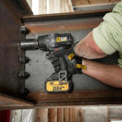 CAT DX7020.1 18Volt 4.0 Ah Çift Akülü Kömürsüz 700/880Nm Profesyonel Şarjlı Somun Sıkma + 10 Adet Lokma Ucu