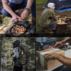 CAT DA980047 Kemer Askı Kancalı Katlanabilir 18CM Paslanmaz Çelik Kamp Çakısı