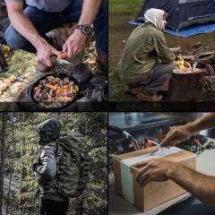 CAT DA980012 3 IN 1 Çok Fonksiyonlu Katlanabilir 20CM Paslanmaz Çelik Siyah Kamp Çakısı