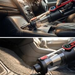 KOBB KBV20 12Volt/ Li-ion Şarjlı Kömürsüz Motor Hibrit Araç Süpürgesi + 8 Parça Aksesuar Seti + Taşıma Çantası