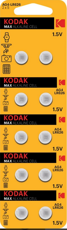AG4/LR66 KODAK 10 ADET MAX ALKALİN DÜĞME PİL