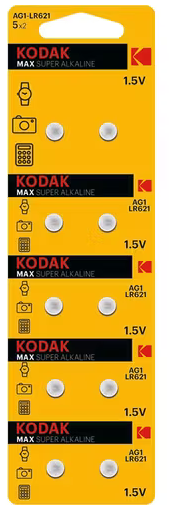 AG1/LR60 KODAK 10 ADET MAX ALKALİN DÜĞME PİL