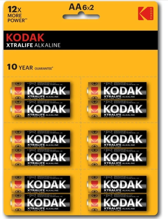 KAAA-2/6 KODAK XTRALİFE 12 ADET ALKALİN İNCE PİL