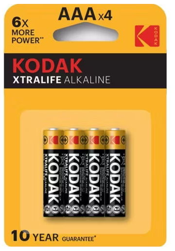 K3A-4+2 KODAK XTRALİFE 4+2 ADET ALKALİN İNCE PİL