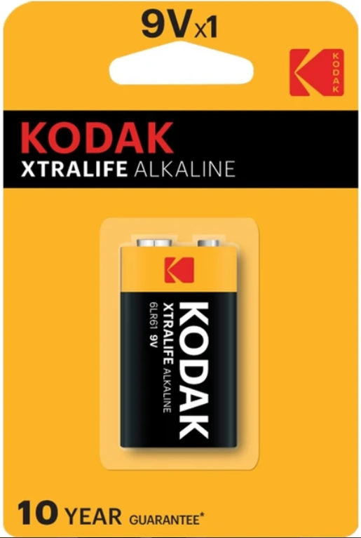 K9V-1 KODAK XTRALİFE 1 ADET ALKALİN 9 VOLT PİL