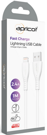 APC-A120L USB-LİGHTNİNG KABLO (1M 2.4A Ş+D KABLO)