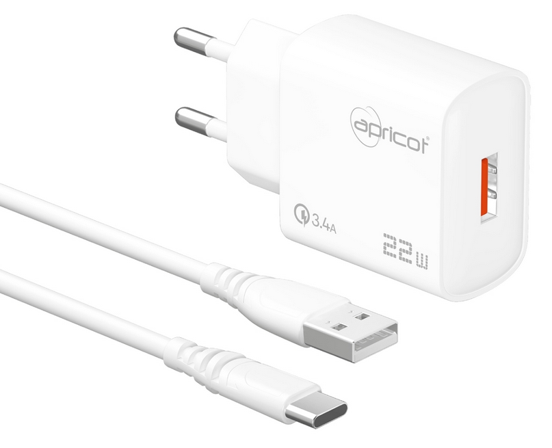 APC-U422T 22W TYPE-C (HIZLI EV ŞARJ ADAPTÖRÜ SET BEYAZ)