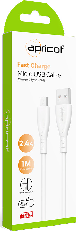 APC-A120M USB-MİKRO KABLO (1M 2.4A Ş+D KABLO)