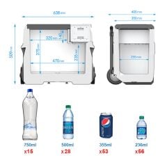 Acopower X40A 12/24/220Volt Akülü/Kablolu 40Litre Kompresörlü Outdoor Oto Buzdolabı